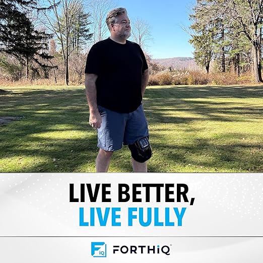 FORTHiQ Knee Massager Pro+ with Heat, Red Light and Vibration, 6-in-1, Dual-Wavelength - Cordless, Portable, Adjustable Straps, Easy to Use, Saves Your Settings