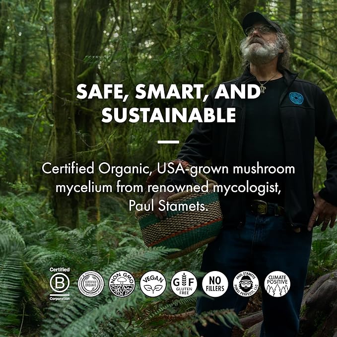 Host Defense CordyChi Capsules - Energy & Immune Support Supplement - Cordyceps & Reishi Mushroom Supplement for Relaxation & Respiratory Support - Aids Against Tiredness - 30 Capsules (15 Servings)*