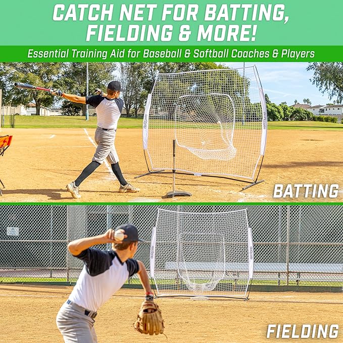 GoSportsGoSports Team Tone 7' x 7' Baseball & Softball Practice Hitting & Pitching Nets in Team Colors