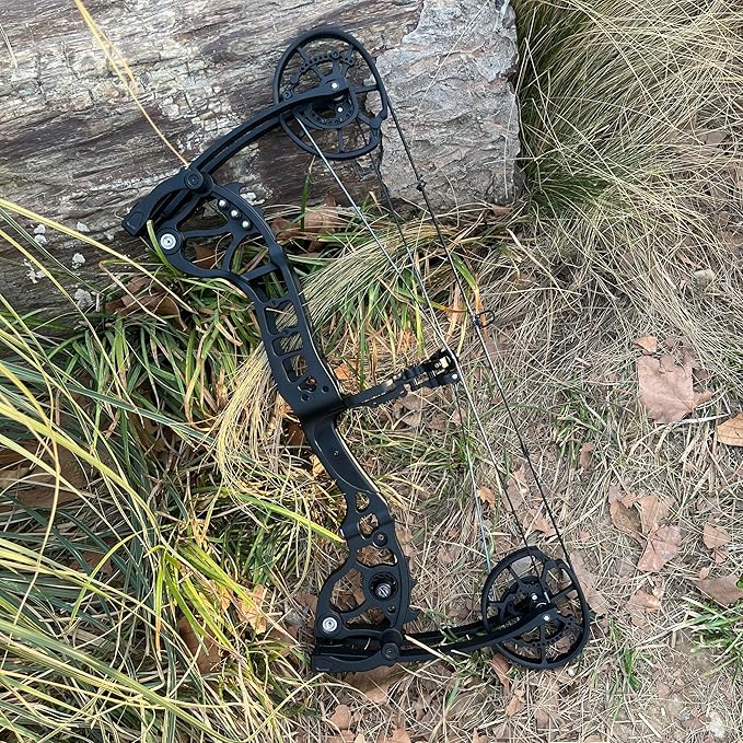 Archery Compound Bow Hunting Set 20-70lbs Adjustable Pull 320fps Speed with 5 Pin Sights and 9 Carbon Arrows for Teens and Adults Target Practice Outdoor Hunting Full Set of Accessories