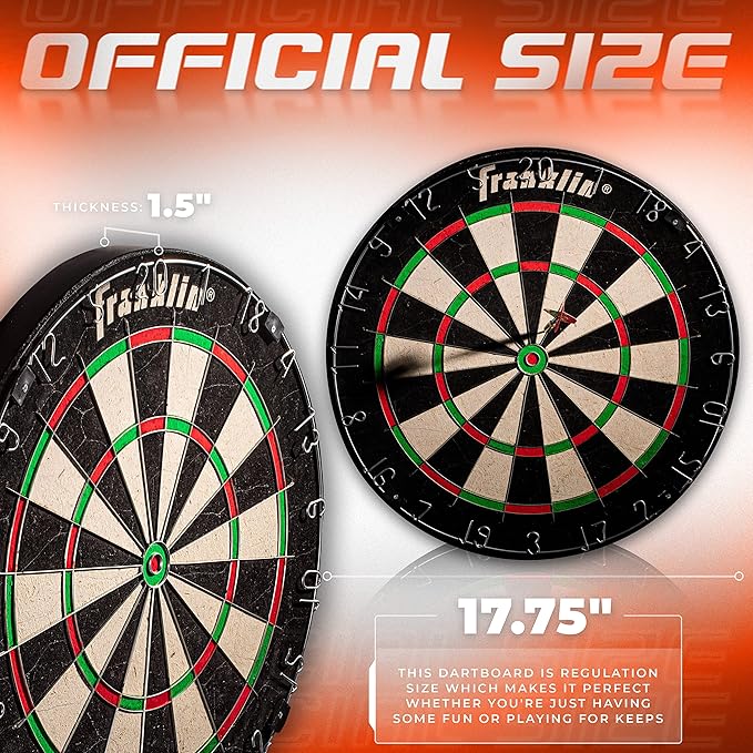 Franklin Sports Professional Dartboard - 18" Regulation Size